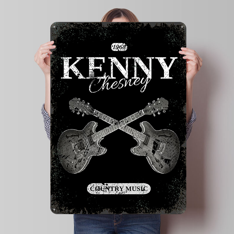 Retro Poster Gaming - Kenny Chesney Country Music Metal Poster