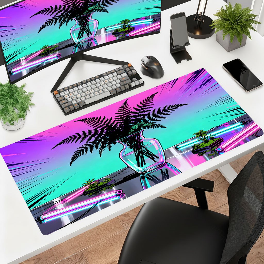 Retro Gaming Art - Brand Retro Plant Bottle Mouse Pad