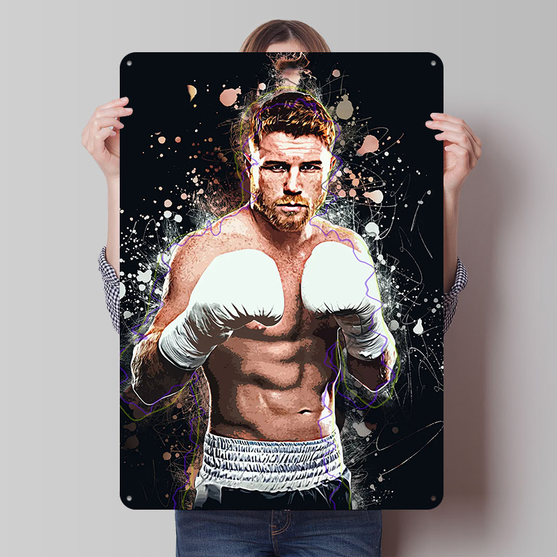 Retro Poster Gaming - Saul Alvarez Poster Customized Vintage Metal