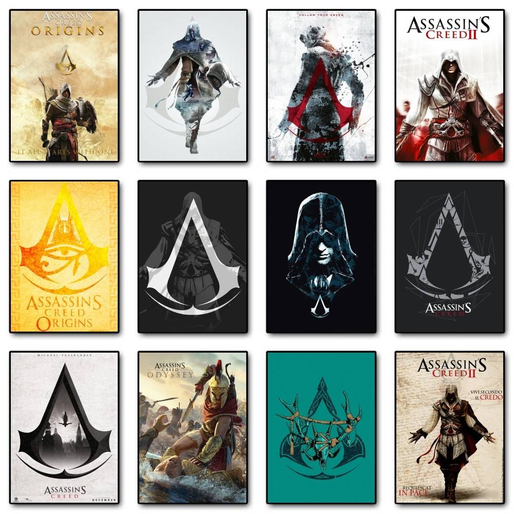 Retro Poster Gaming - Game A-Assassins C-CreedES Poster Waterproof Wall