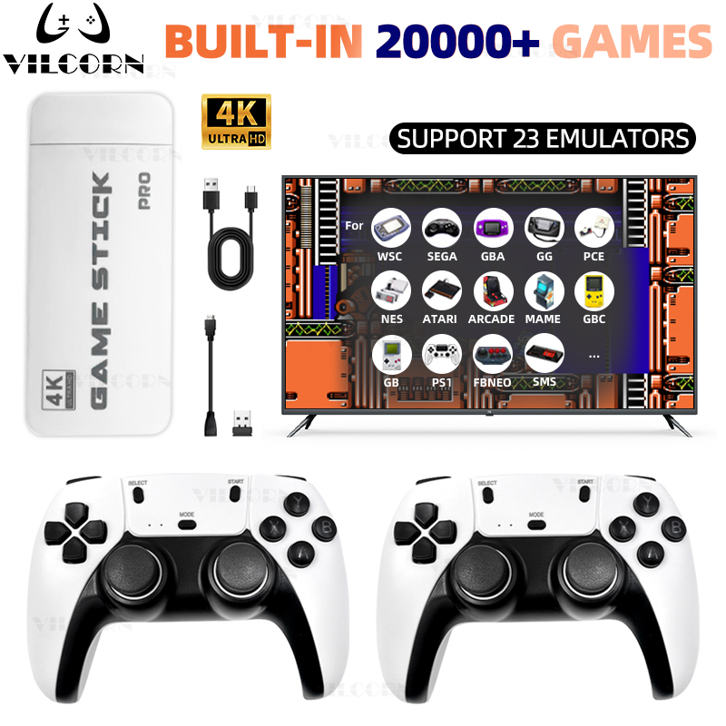 Retro Gaming X2 Pro - VILCORN 4K HD Game Stick Retro