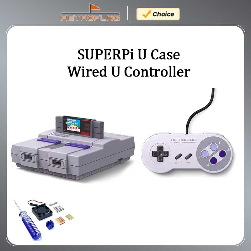 Raspberry Pi Retropie - Retroflag SUPERPi U Case with Wired
