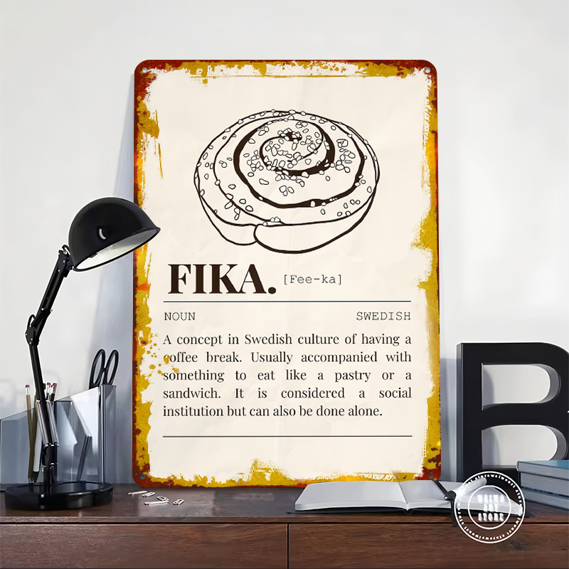 Swedish Fika Metal Poster Cust - Retro Poster Gaming review and price