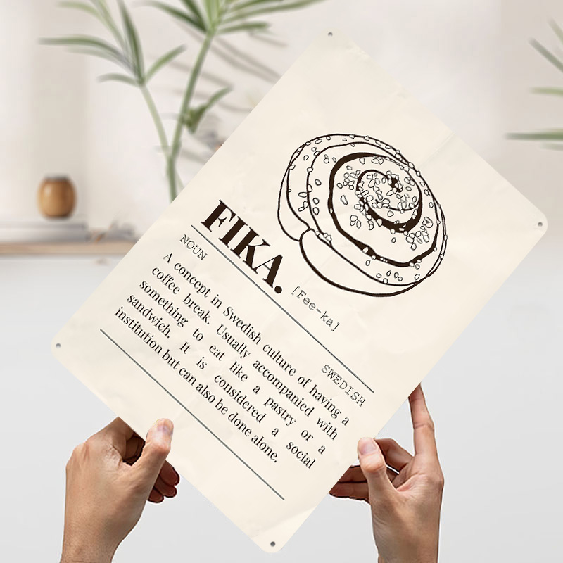 Swedish Fika Metal Poster Cust - Retro Poster Gaming review and price