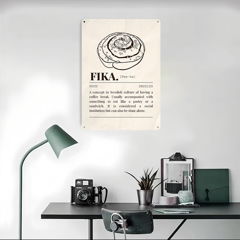 Swedish Fika Metal Poster Cust - Retro Poster Gaming review and price