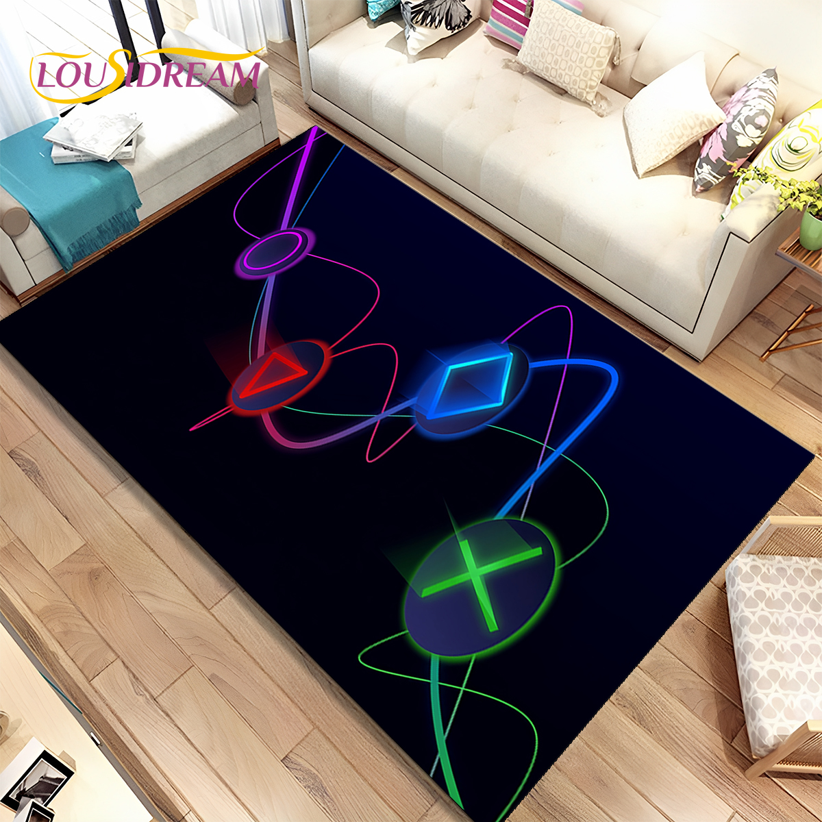 Cartoon Game Gamer Gamepad Rug - Retro Gaming Rug review and price