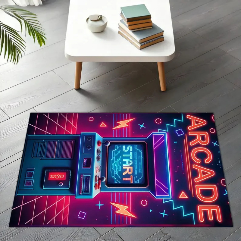 VIKAMA Retro Gamer Rug Arcade  - Retro Gaming Rug review and price