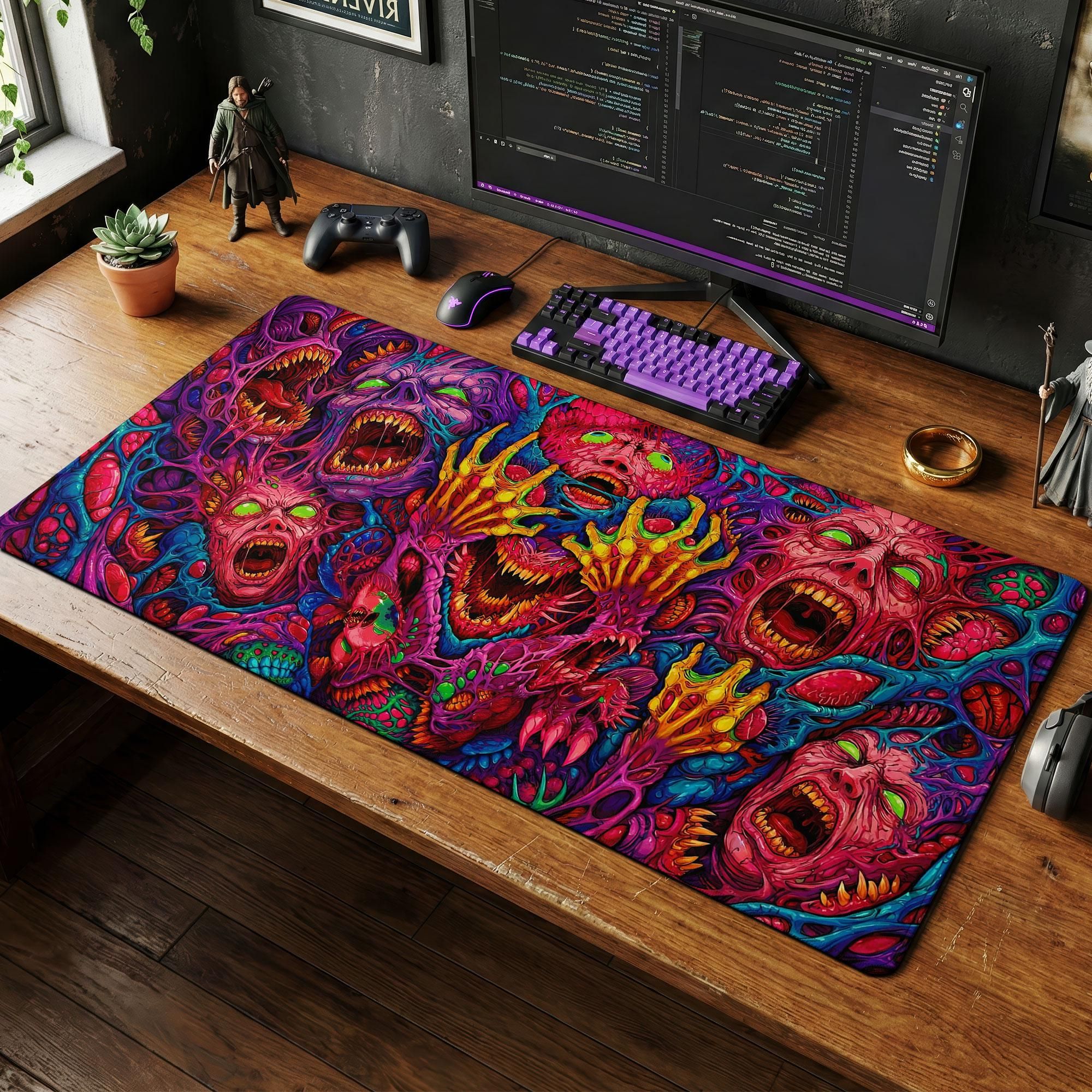 Japan Red Mouse Pad Neon Gore  - Retro Gaming Art review and price
