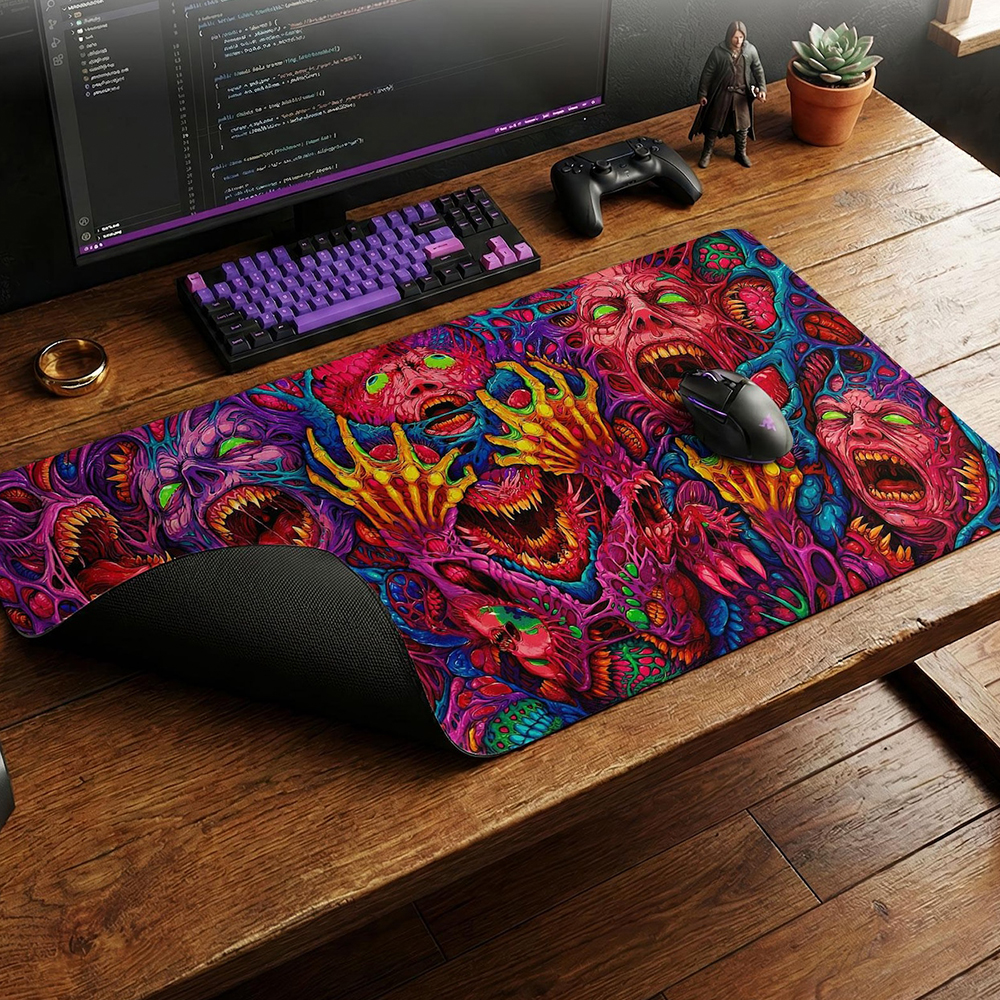 Japan Red Mouse Pad Neon Gore  - Retro Gaming Art review and price