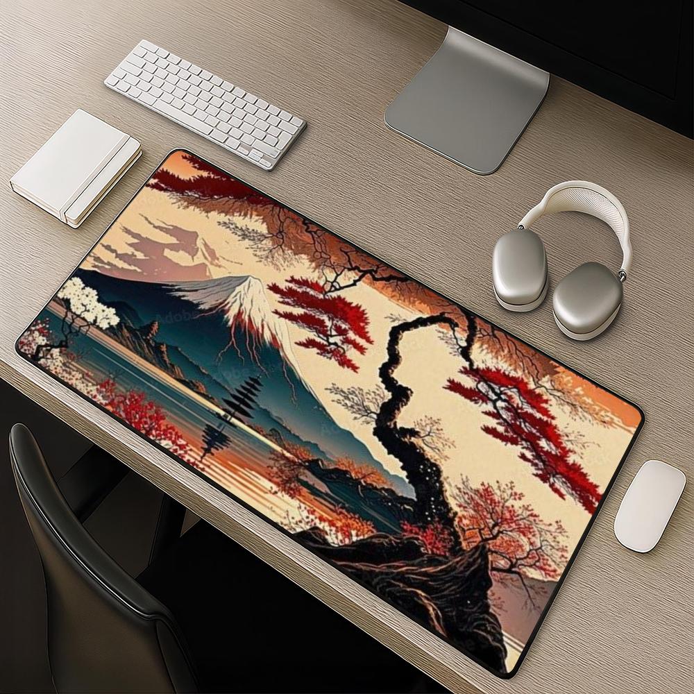 Ukiyo-e Red Maple Mount Fuji L - Retro Gaming Art review and price