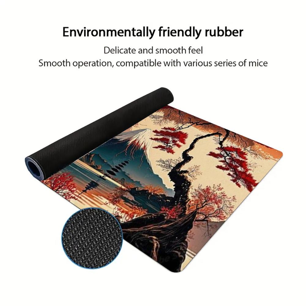 Ukiyo-e Red Maple Mount Fuji L - Retro Gaming Art review and price