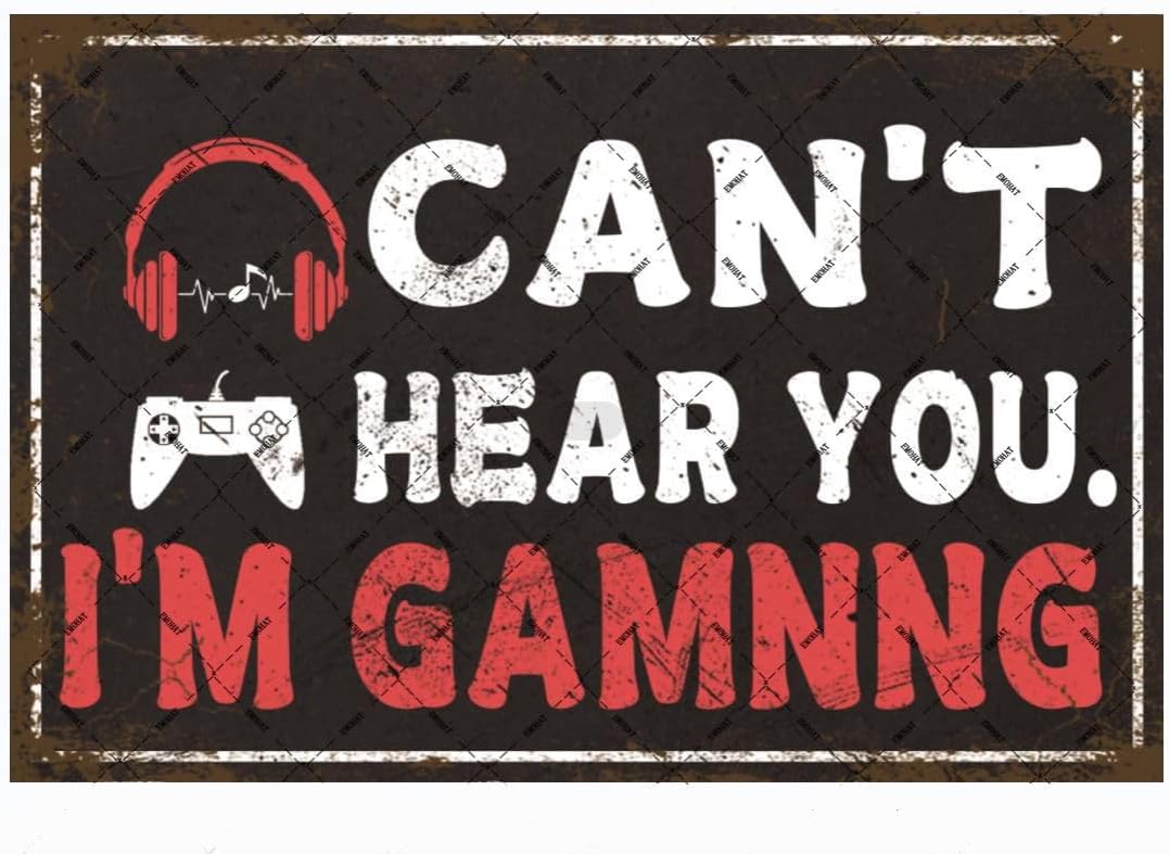 EMOHAT Game Room Metal Tin Sig - Retro Poster Gaming review and price