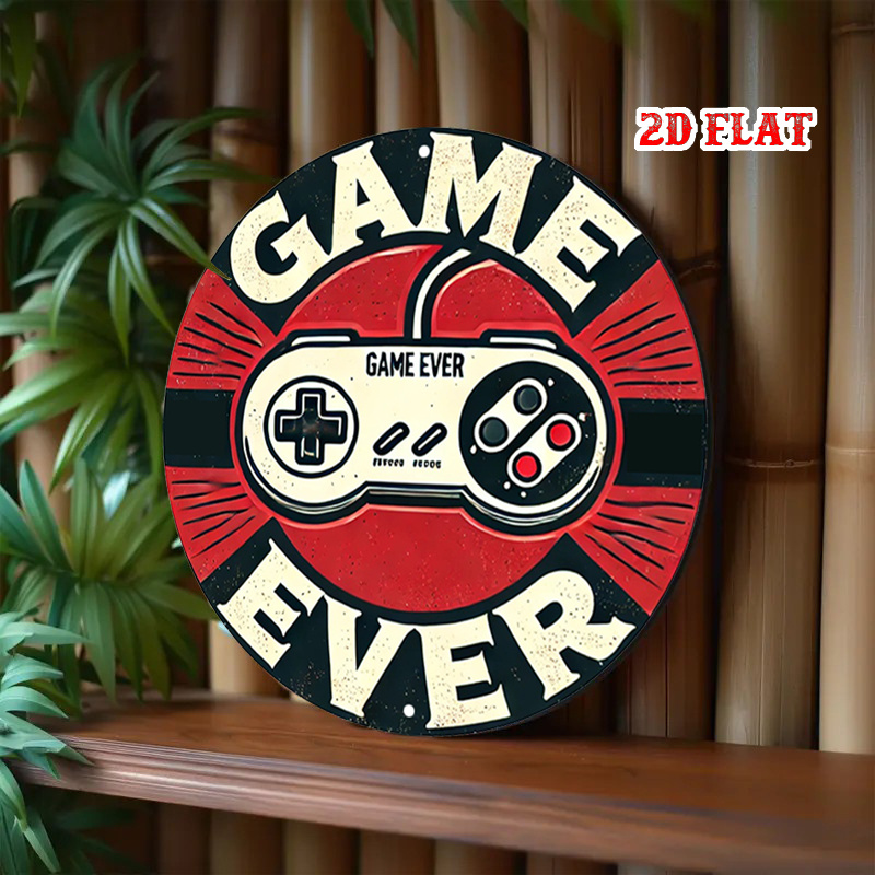 2D Flat 1pc Retro Gaming Round - Retro Gaming Art review and price