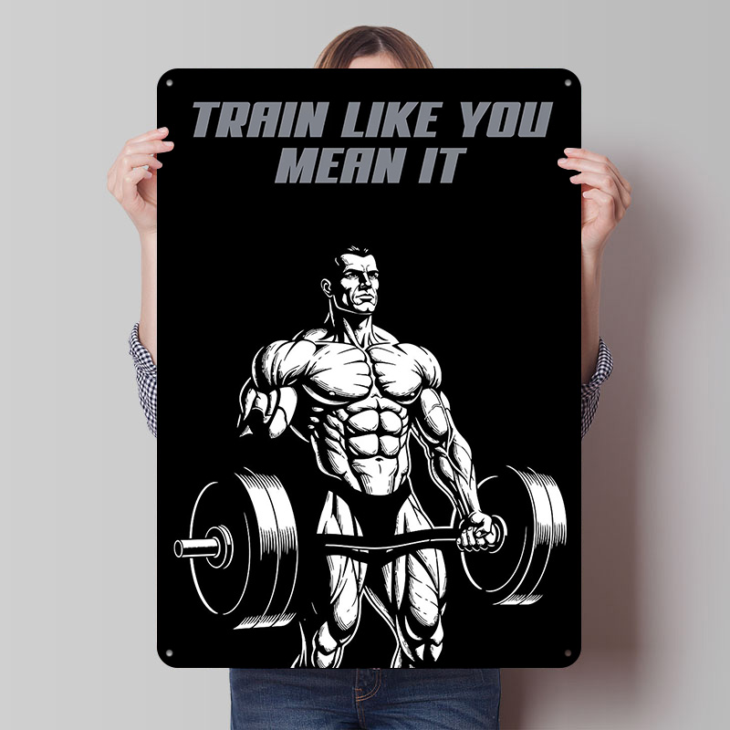 Train Like You Mean It Metal P - Retro Poster Gaming review and price