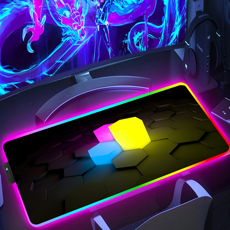 RGB Extended Hexagon Gaming Mo - Retro Gaming Art review and price