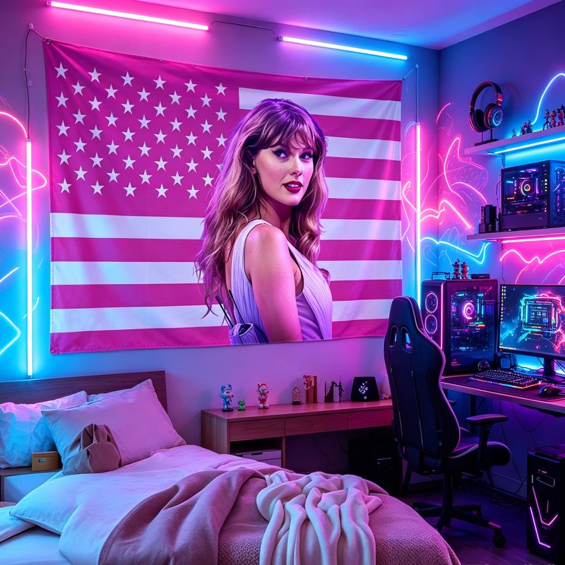 VIKAMA American Flag Female Si - Retro Gaming Art review and price