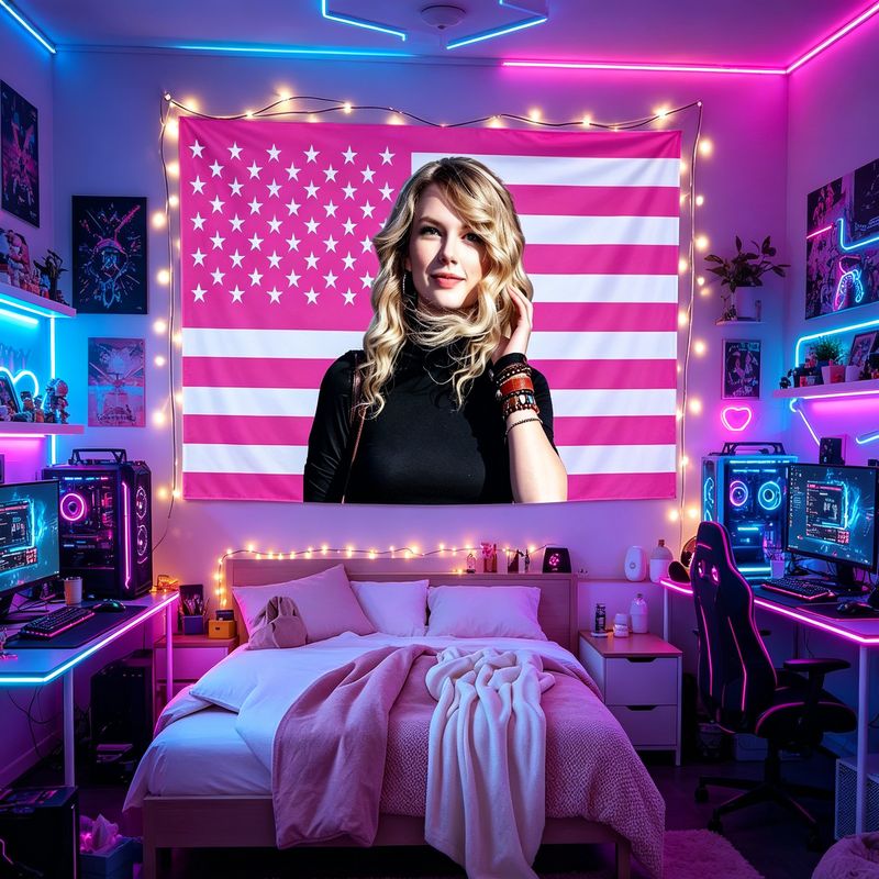 VIKAMA American Flag Female Si - Retro Gaming Art review and price