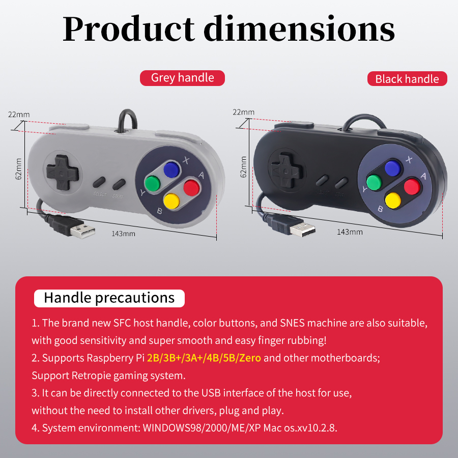 USB Retro Gamepad for PC NESPi - Raspberry Pi Retropie review and price