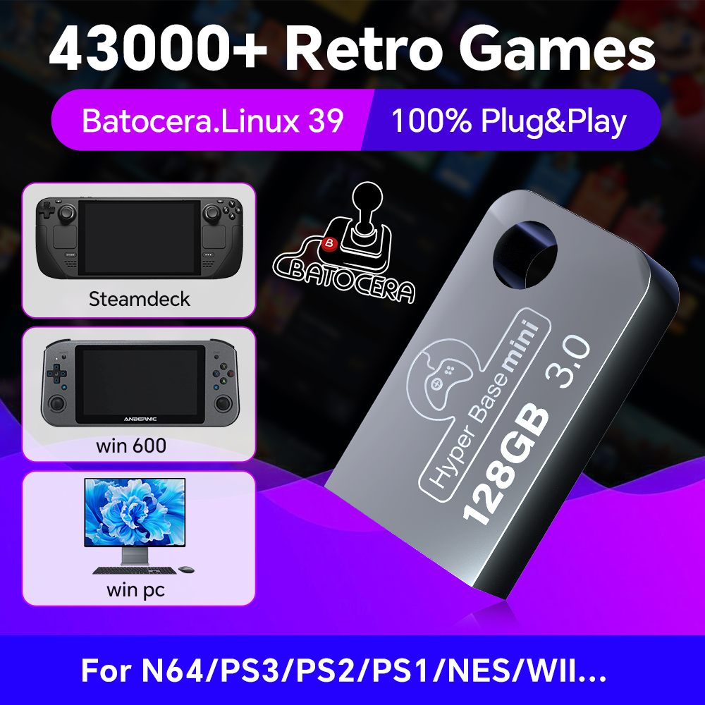 Batocera 128G USB Flash Drive  - Retro Gaming Emulator Console review and price