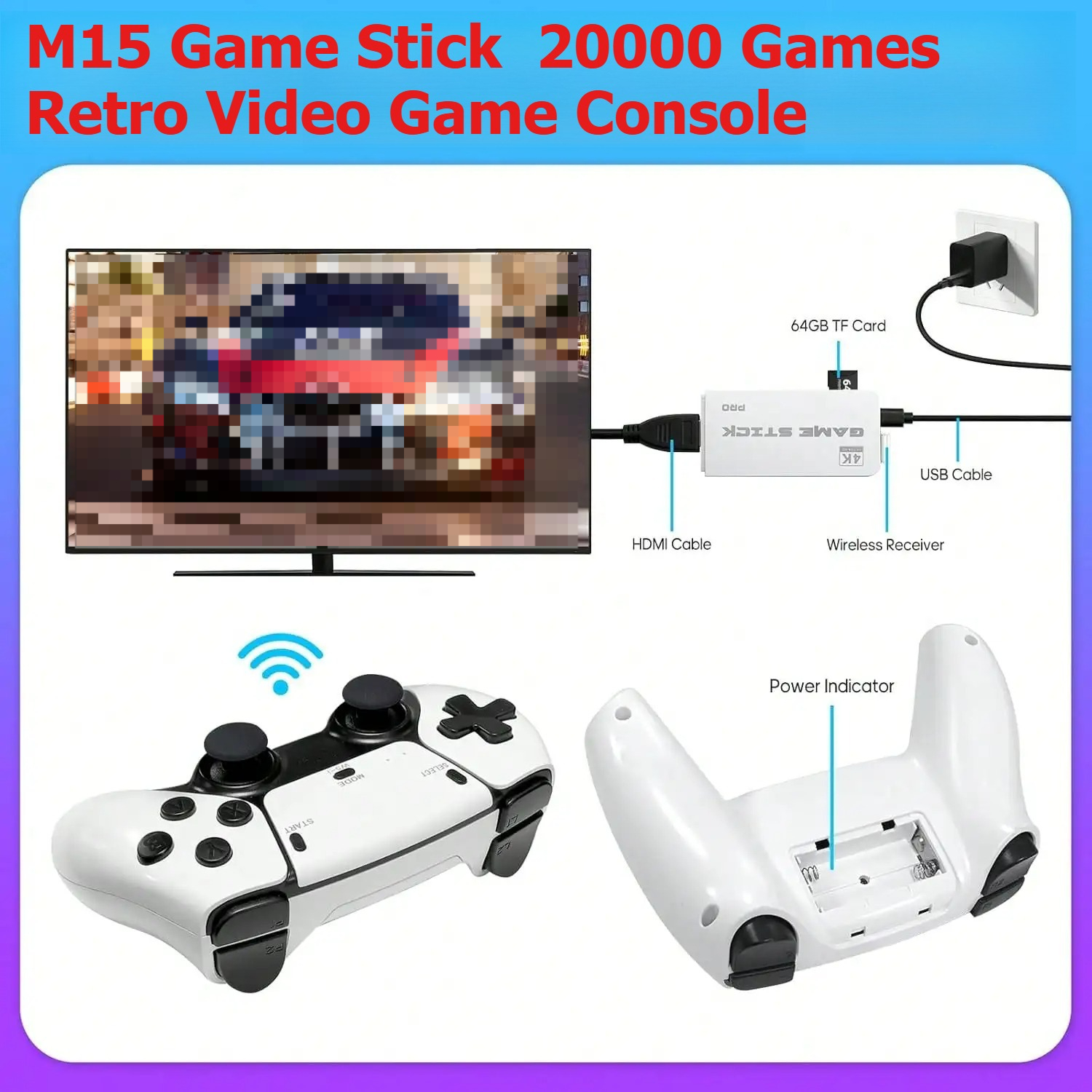 M15 Retro Video Game Stick 2.4 - Retro Gaming X2 Pro review and price