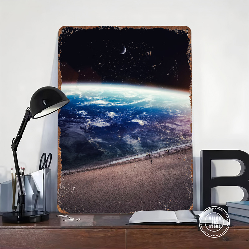 Space Beach Walk At Night Meta - Retro Poster Gaming review and price